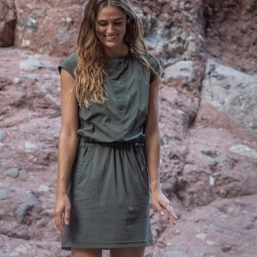 Indyeva Dark Green Laco Dress